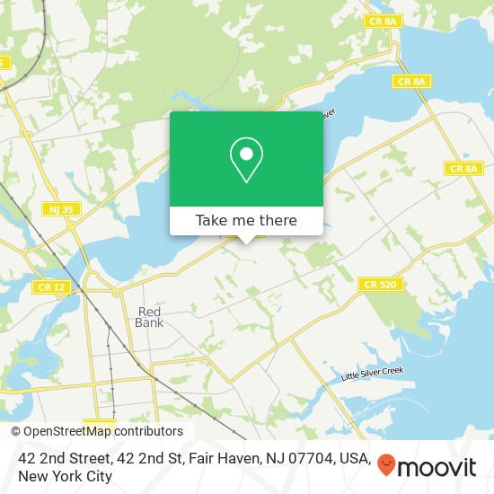 42 2nd Street, 42 2nd St, Fair Haven, NJ 07704, USA map