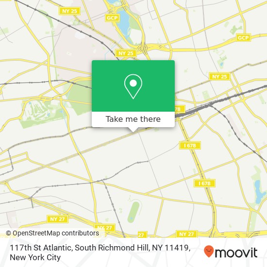 Mapa de 117th St Atlantic, South Richmond Hill, NY 11419