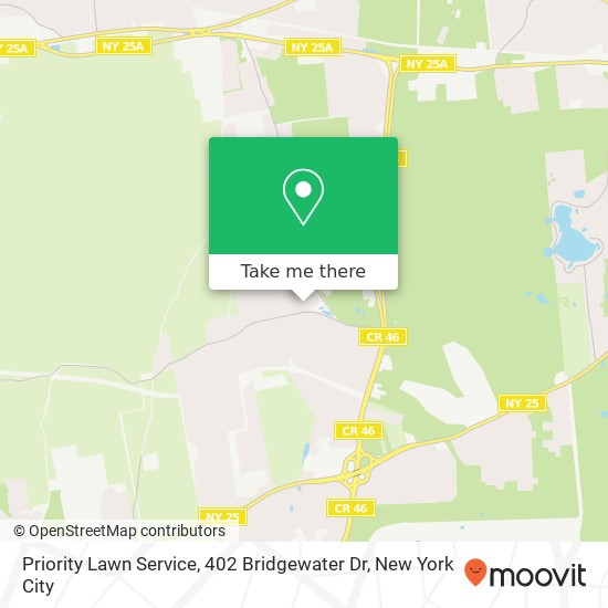 Mapa de Priority Lawn Service, 402 Bridgewater Dr