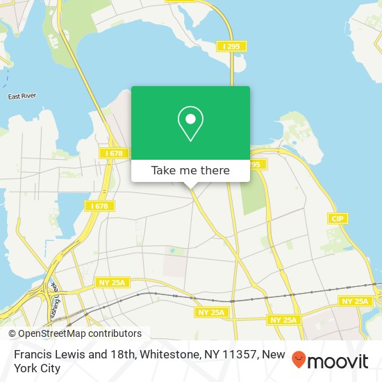 Mapa de Francis Lewis and 18th, Whitestone, NY 11357