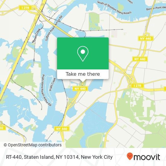 Mapa de RT-440, Staten Island, NY 10314