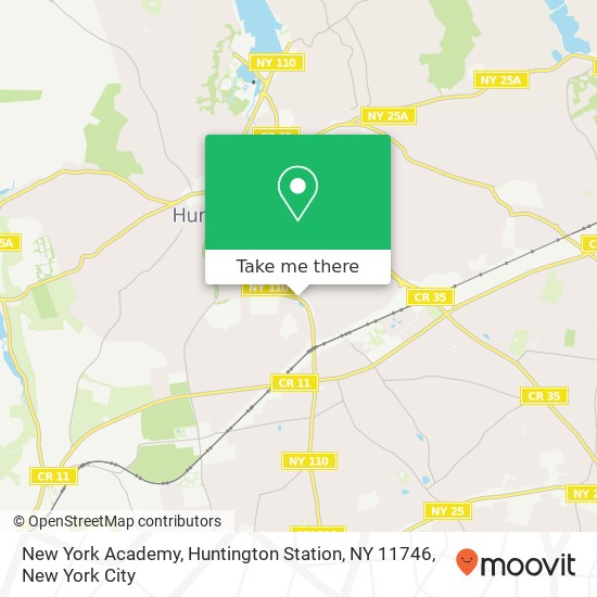 Mapa de New York Academy, Huntington Station, NY 11746