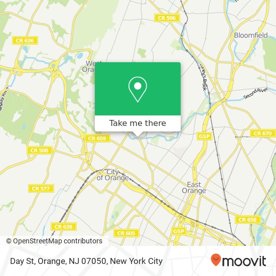 Mapa de Day St, Orange, NJ 07050