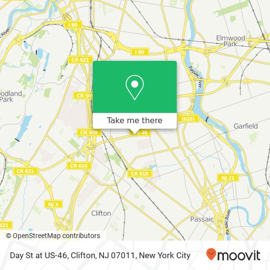 Day St at US-46, Clifton, NJ 07011 map