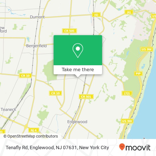 Mapa de Tenafly Rd, Englewood, NJ 07631