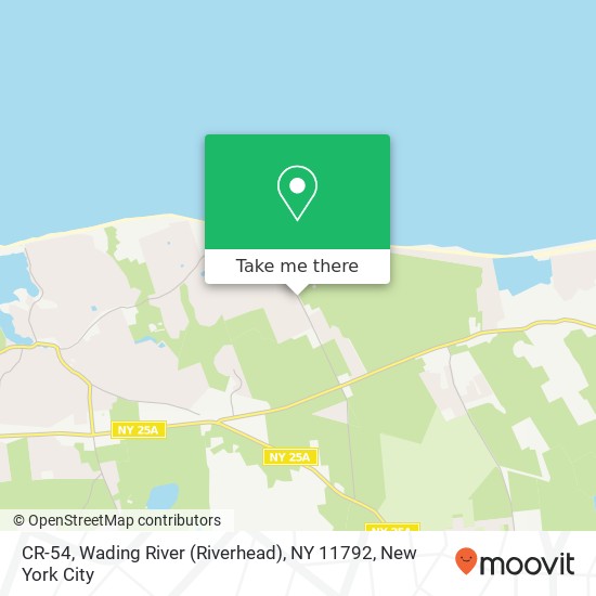 Mapa de CR-54, Wading River (Riverhead), NY 11792