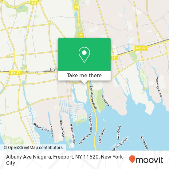Mapa de Albany Ave Niagara, Freeport, NY 11520