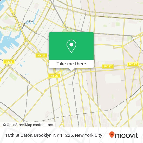 Mapa de 16th St Caton, Brooklyn, NY 11226