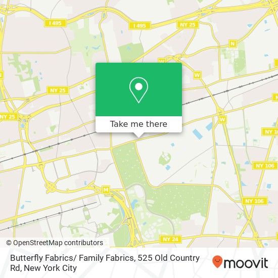 Mapa de Butterfly Fabrics/ Family Fabrics, 525 Old Country Rd