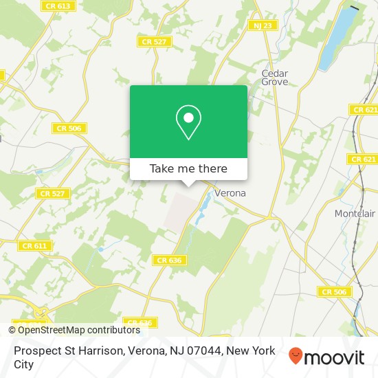 Prospect St Harrison, Verona, NJ 07044 map