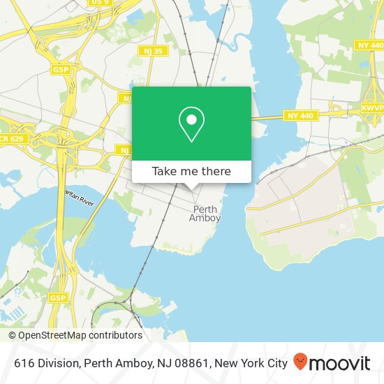 616 Division, Perth Amboy, NJ 08861 map