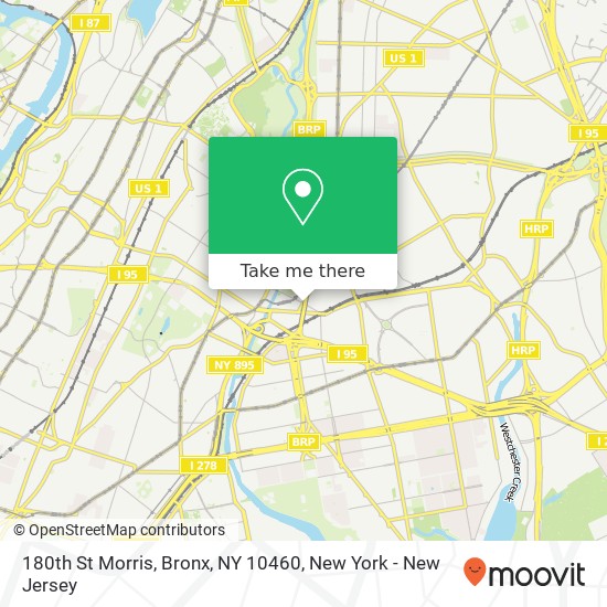 Mapa de 180th St Morris, Bronx, NY 10460