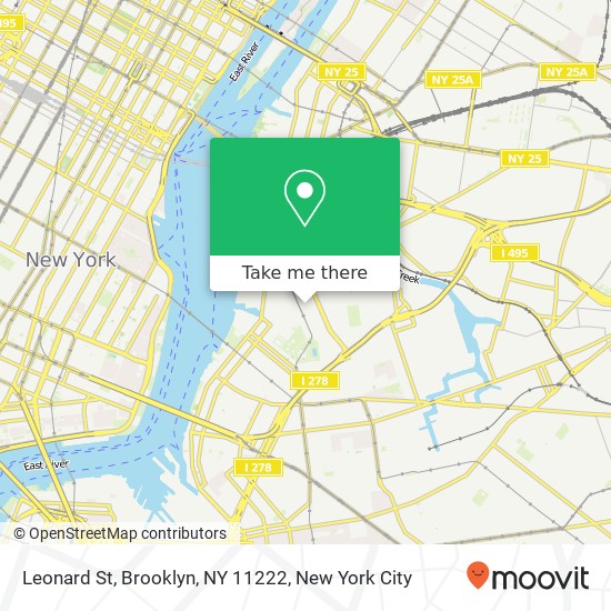 Leonard St, Brooklyn, NY 11222 map