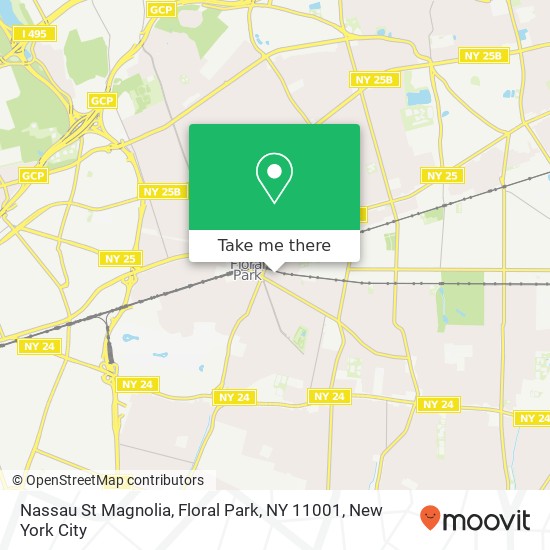 Mapa de Nassau St Magnolia, Floral Park, NY 11001