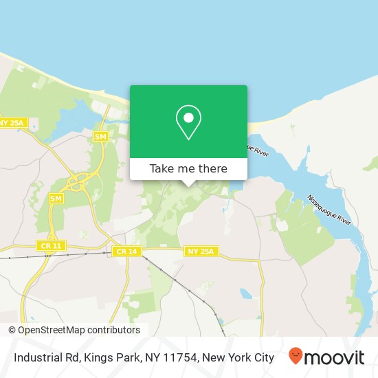 Mapa de Industrial Rd, Kings Park, NY 11754
