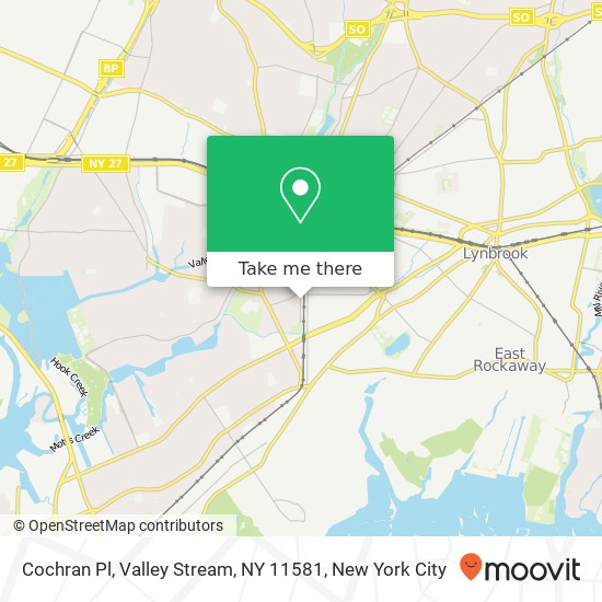 Mapa de Cochran Pl, Valley Stream, NY 11581