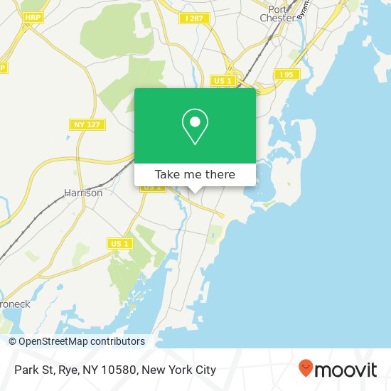 Mapa de Park St, Rye, NY 10580