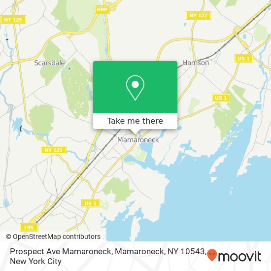 Mapa de Prospect Ave Mamaroneck, Mamaroneck, NY 10543