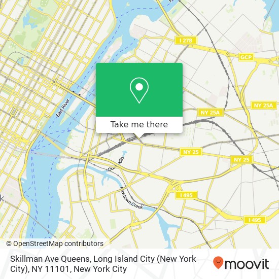 Mapa de Skillman Ave Queens, Long Island City (New York City), NY 11101