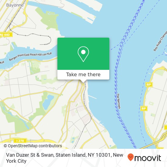 Mapa de Van Duzer St & Swan, Staten Island, NY 10301