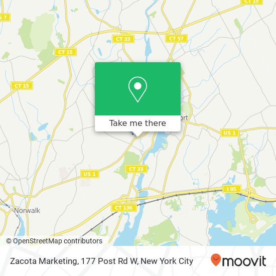 Zacota Marketing, 177 Post Rd W map