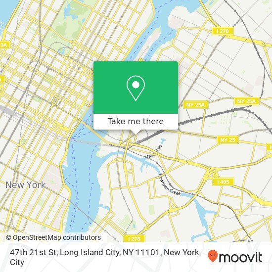 Mapa de 47th 21st St, Long Island City, NY 11101