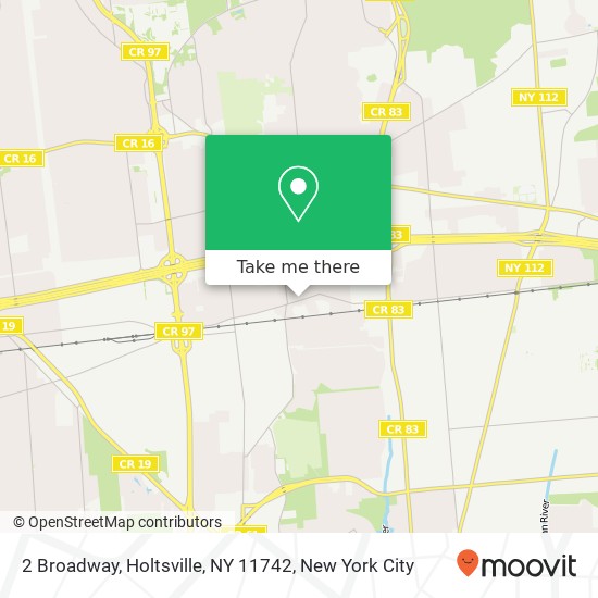 Mapa de 2 Broadway, Holtsville, NY 11742