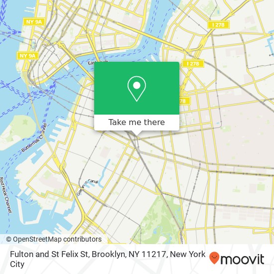 Mapa de Fulton and St Felix St, Brooklyn, NY 11217