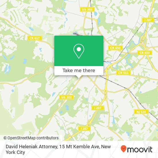 David Heleniak Attorney, 15 Mt Kemble Ave map