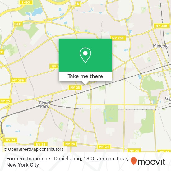 Farmers Insurance - Daniel Jang, 1300 Jericho Tpke map