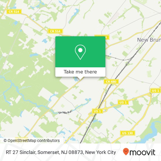 Mapa de RT 27 Sinclair, Somerset, NJ 08873