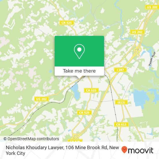 Mapa de Nicholas Khoudary Lawyer, 106 Mine Brook Rd