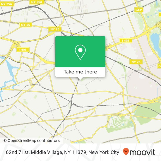 Mapa de 62nd 71st, Middle Village, NY 11379