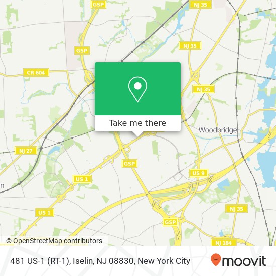 Mapa de 481 US-1 (RT-1), Iselin, NJ 08830