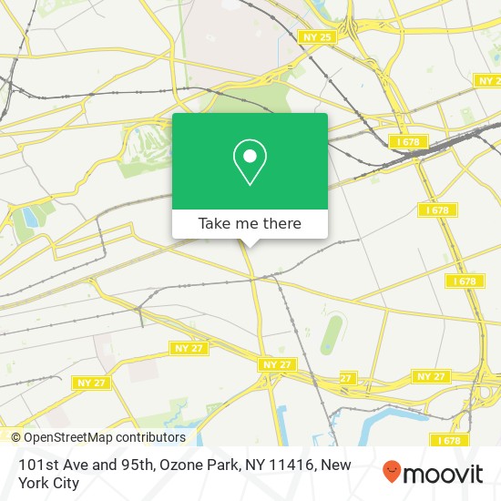 Mapa de 101st Ave and 95th, Ozone Park, NY 11416
