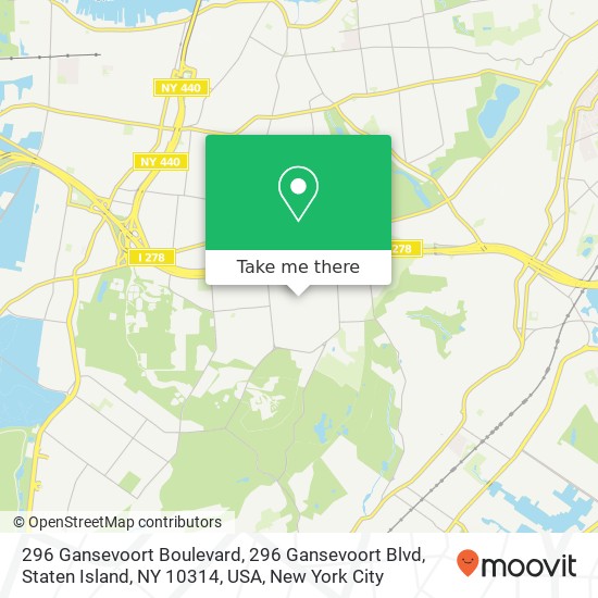 296 Gansevoort Boulevard, 296 Gansevoort Blvd, Staten Island, NY 10314, USA map