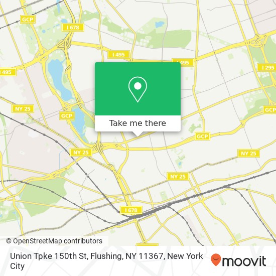 Mapa de Union Tpke 150th St, Flushing, NY 11367