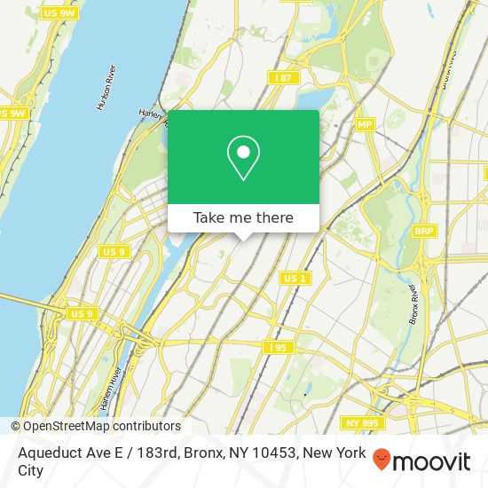 Mapa de Aqueduct Ave E / 183rd, Bronx, NY 10453