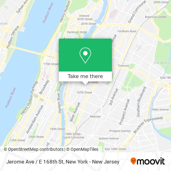 Jerome Ave / E 168th St map