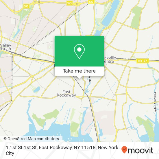 1,1st St 1st St, East Rockaway, NY 11518 map
