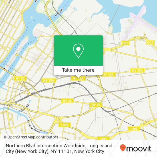 Northern Blvd intersection Woodside, Long Island City (New York City), NY 11101 map