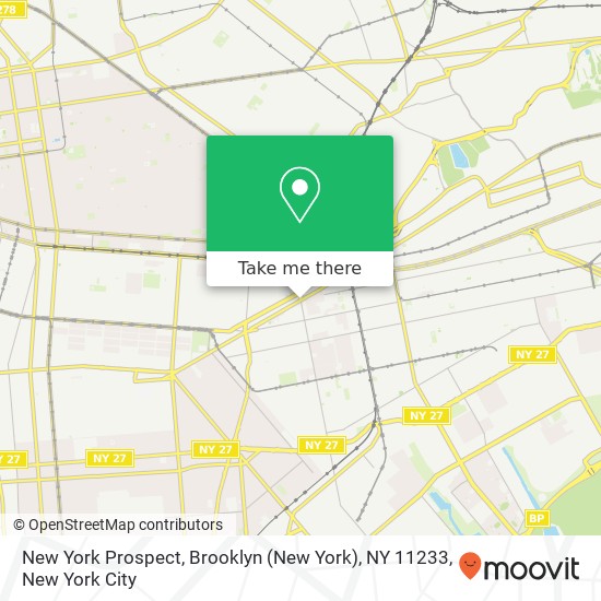 Mapa de New York Prospect, Brooklyn (New York), NY 11233