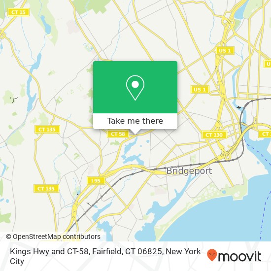 Mapa de Kings Hwy and CT-58, Fairfield, CT 06825