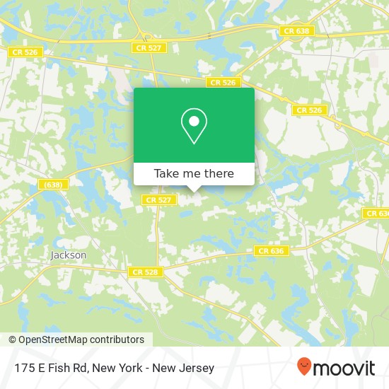 Mapa de 175 E Fish Rd, Jackson, NJ 08527