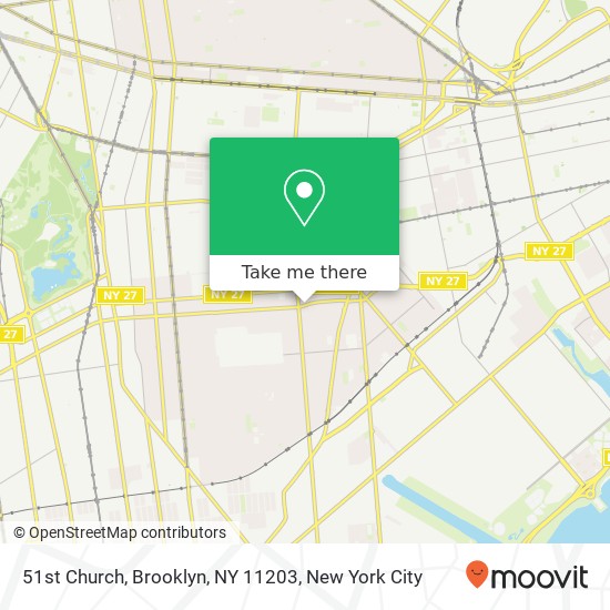 Mapa de 51st Church, Brooklyn, NY 11203