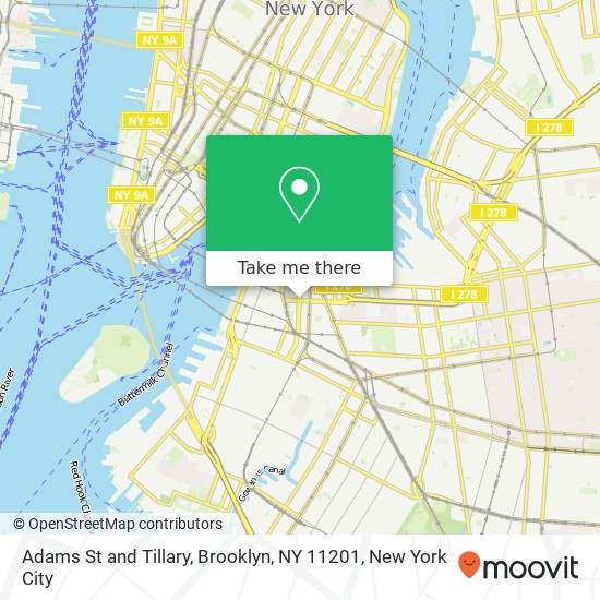 Adams St and Tillary, Brooklyn, NY 11201 map