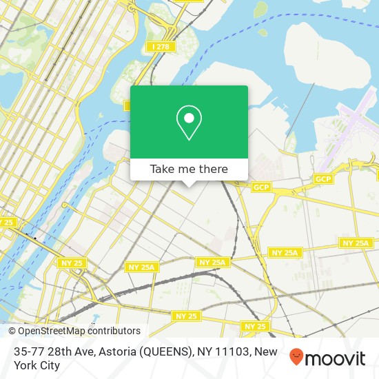 Mapa de 35-77 28th Ave, Astoria (QUEENS), NY 11103