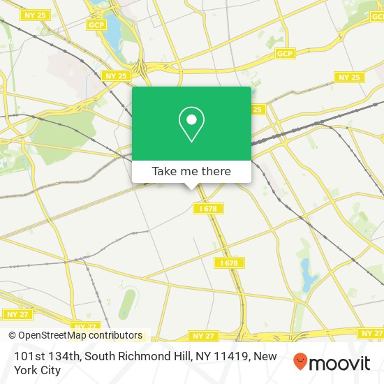Mapa de 101st 134th, South Richmond Hill, NY 11419