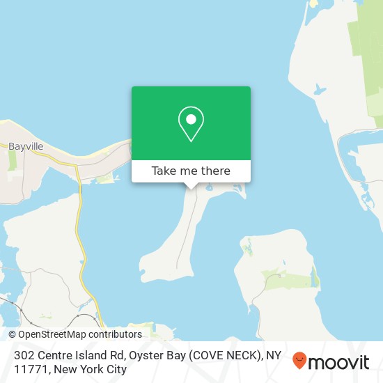 302 Centre Island Rd, Oyster Bay (COVE NECK), NY 11771 map