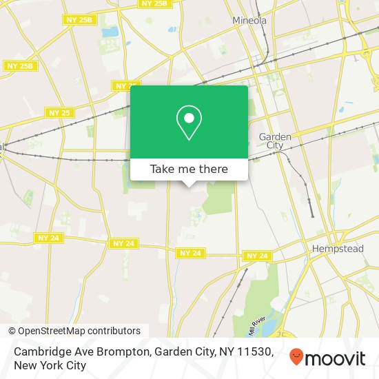 Cambridge Ave Brompton, Garden City, NY 11530 map